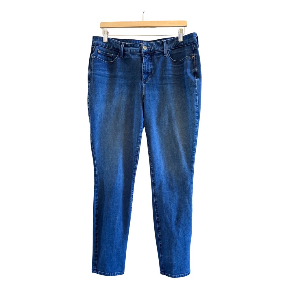 NYDJ Wmns Dark Wash Casual Alina Ankle Legging Jeans Size 12 Lift Tuck